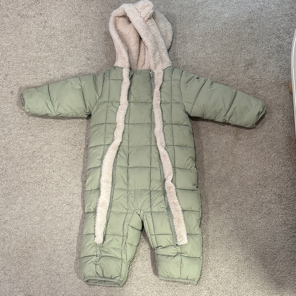 Jessica Simpson Sage Green Jacket with Soft Cream Interior
